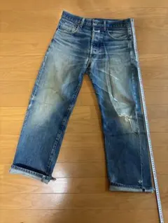 1990ビンテージリーバイス503BXX 皮パッチ　赤耳　ビックE ボタンフライ