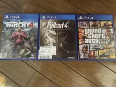 PS4 ソフト 3本セット GTA5 Fallout4 ファークライ4
