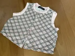 【美品♡】BURBERRY ベビーベスト 80CM チェック柄　ピンク　ポケット