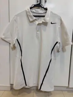 ナイキ　テニスウェアNike DRI-FIT テニスポロシャツ XL ホワイト