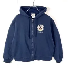 海外限定ディズニーワールドDisneyWorldジップパーカーミッキー刺繍レトロ