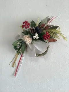 しめ縄リース　ドライフラワー　しめ飾り　お正月飾り　お正月リース　しめ飾りリース