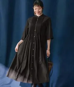 23区☆未使用size44 半袖 ワンピースダークブラウン系 - メルカリ