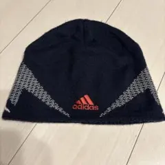 adidas ネイビー ニット帽 稲妻模様
