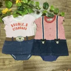 ダブルビー　ロンパースワンピース　まとめ2枚