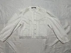 ZARA レース刺繍長袖ブラウス