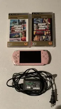 【極美品・完動品】PSP-3000 ブロッサムピンク　すぐに遊べる GTAセット