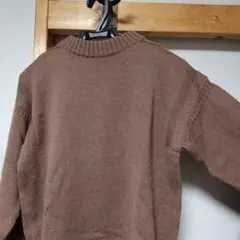 毛100% UNIQLO U クルーネック ニットセーター ブラウン