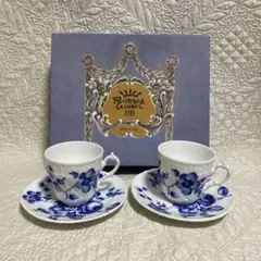リチャードジノリ ブルーローズ コーヒーカップ&ソーサー ペア