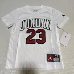 新品ジョーダン半袖Tシャツ 子供用　キッズ 白　ナンバー　110cmのサムネイル