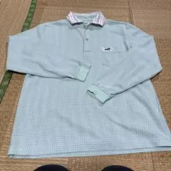 Crocodile　長袖 ポロシャツ　ボーダー襟 Mサイズ