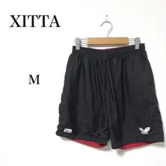 XITTA Buttefly 卓球用ショートパンツ M 黒/赤 リバーシブル