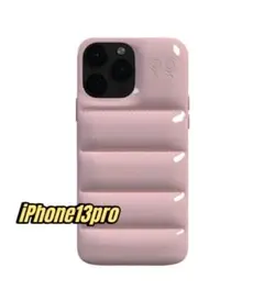 iPhone13proケース ダウンジャケット スマホカバー ピンク かわいいc