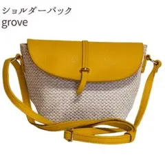 grove グローブ カゴバッグ ペーパーショルダーバッグ イエローのサムネイル