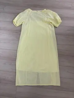 ユニクロxハナタジマ　コラボ　ワンピース　黄　L