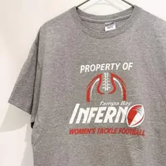 US古着 Tampa Bay INFERNO アメフト Tシャツ グレー Lのサムネイル