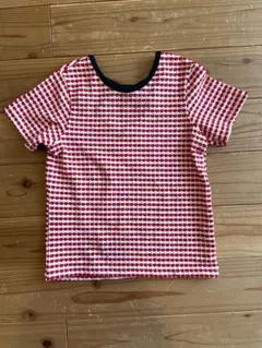 ハート柄 半袖Tシャツ リボン付き130cmのサムネイル