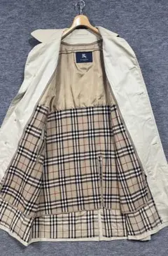 美品 バーバリー ステンカラーコート ライナー ノバチェック ロング