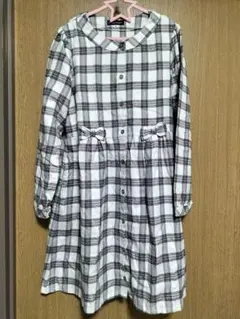 BeBe チェック柄 長袖ワンピース 150cm