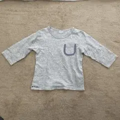 RAG MART グレー 七部丈カットソー