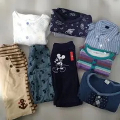 男の子　90 春　パジャマ　カーディガン　ショートパンツ　ディズニー
