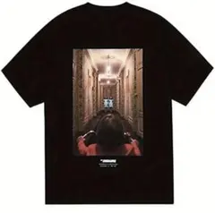 シャイニングブラックホラーTシャツ graphict