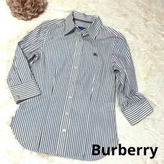 Burberry バーバリー シャツ 36 ７分 S 2way ロゴ有り 美品