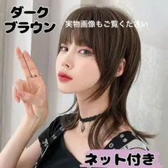 フルウィッグ レイヤーウルフ セミロング 医療 ミディアム ストレート かつら
