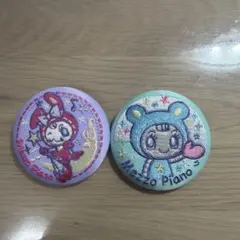 ナルミヤキャラクターズ　刺繍缶バッジビスケット　ベリエ　ブルーベリエ　メゾピアノ