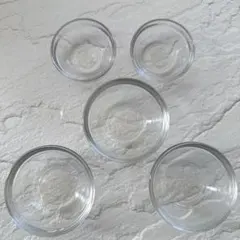 Duralex ガラス製円形皿 5個セット 未使用