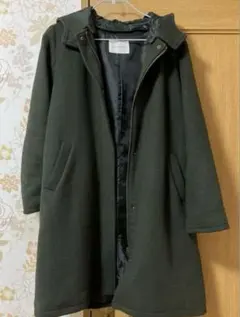 アルシーヴ　フード付きコート　ダークグリーン