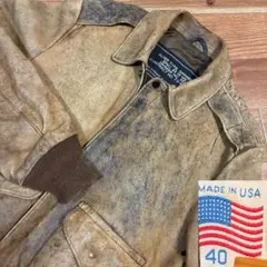 usa製SCHOTTA2フライトジャケットレザー革ブラウン茶L位ヴィンテージ40