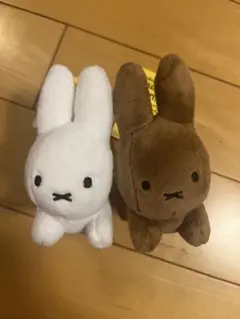 ブルーナアニマルうさぎセット（白・茶色）