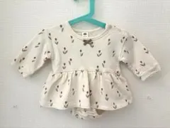 チューリップ柄ロンパース
