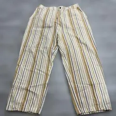 ほ*わ様 ストライプ ワイドパンツ コットン　綿100%