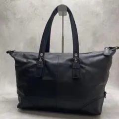 COACH コーチ レザー トートバッグ ブラック 黒 肩掛け A4可 ソーホーのサムネイル