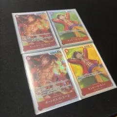 エースST15-005 ルフィST21-014 ワンピースカード4枚セット