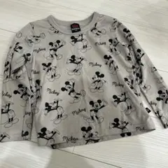 ミッキーマウス 長袖カットソー 100cm グレー