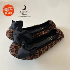 BEAMS× SEPTEMBER MOONレオパード柄バレーシューズ23.5cmのサムネイル