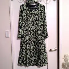ELLE 花柄 長袖ワンピース　イトキン　パーティやランチ会に