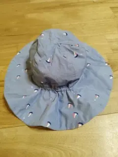 ヨット柄 ベビー帽子 ブルー 48cm