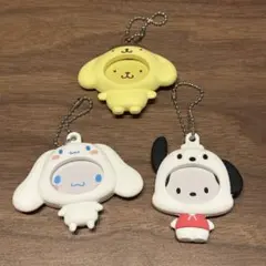 サンリオ フォトバッジ付きマスコット シナモン ポチャッコ ポムポムプリン