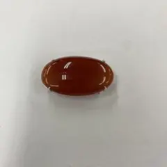 Ｙ6599 茶オレンジ石の帯留め