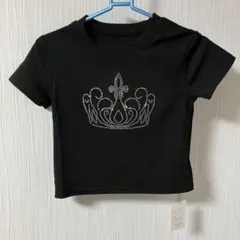 GRL ラインストーン クラウン 半袖 Tシャツ ブラックのサムネイル