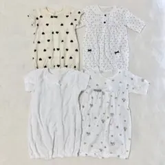 ツーウェイ ドレスオール 4点セット 女の子 新生児 半袖 長袖 50 60