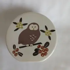 フクロウデザインの陶器 貯金箱