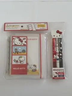 新品未開封ハローキティフリクションボールノックとシールバインダー A5スキペタ