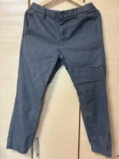 【美品】ストライプ柄 ジョガーパンツ Sサイズ　グレー