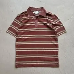 lacoste border polo ポロシャツ ボーダー オレンジ