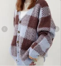 RODEO CROWNS チェック柄カーディガン